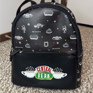 DANI by Danielle Nicole Friends Central Perk Mini Backpack Black Faux Leather